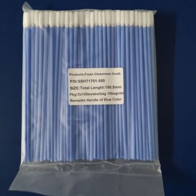 Sininen vaahtopuhdistushuoneen vanupuikko